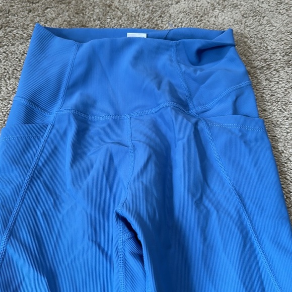 Willo The Label Blue Ribbed Leggings Medium Activewear - Picture 2 of 4